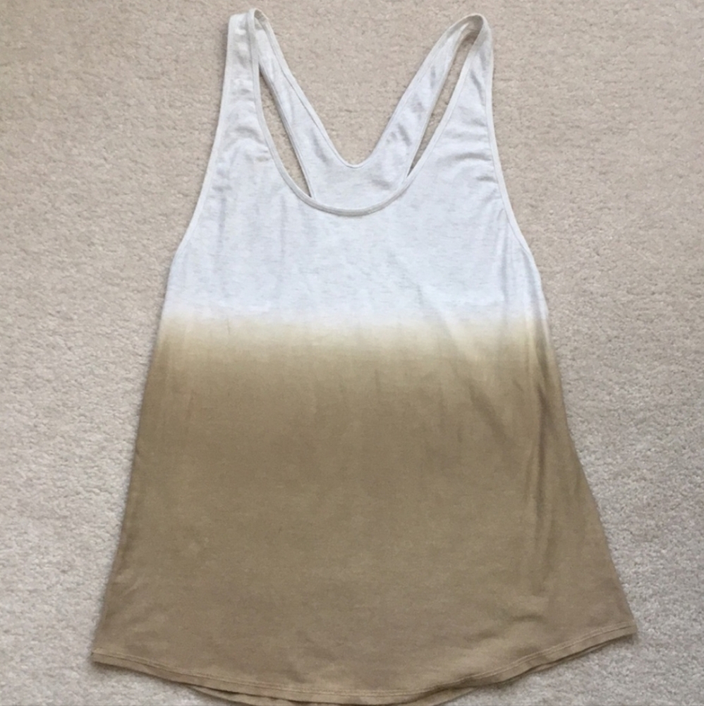 Lululemon White and Tan tank top Tye Dye